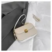 Faux Leather Flap Sling Bag Off-White - One Size