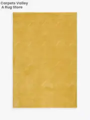 Plain Mustard Hand Tufted Wool Handmade Area Rug Carpet for Home, Living Room