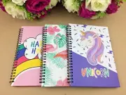 A5 Premium Spiral Notebook Unicorn Flamingo Diary Stationary Note Book Party