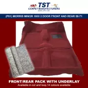 MOULDED CAR CARPET (P01) MORRIS MINOR 1000 F&R + UNDERLAY 2 DOOR 58-71