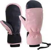 [ljhnba] Ski Mittens Winter Snowboard Snow Gloves Warm Touchscreens Cold Weather Gloves Wrist Leashes with Pockets