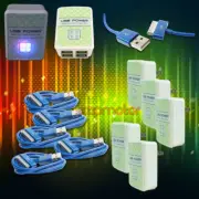 5X 4 USB PORT WALL ADAPTER+10FT CABLE CORD CHARGER SYNC BLUE IPHONE IPOD IPAD