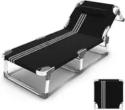 YVYKFZD Camping Cots for Adults, 5-Position Folding Camping Bed, Portable Aluminum Alloy Sleeping Cots with Mattress, Supports 440 lbs, for Tent Outdoor Travel (Color : No pad)