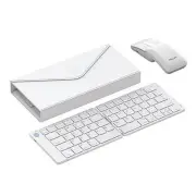 PockCombo Portable Keyboard and Mouse Wireless with Protective Case, White