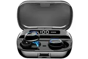 Bluetooth 5.2 Mini Wireless Headphones In-Ear with Noise Cancelling Mic 144H Playtime Black