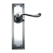 Superior Brass Door Lever on Double Step Plate Passage Set