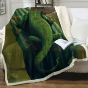 Cool Animal Art Gekoala Iguana and Koala Throw Blanket