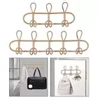 Wall Mounted Coat Rack Simple Rattan Weaved for Entryway