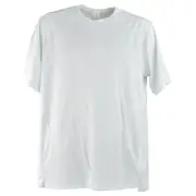 White Dry Fit Vent Plain Solid Blank Adults Men Loose Crew Neck Tshirt Tee