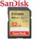 【SanDisk 晟碟】32GB 100MB/s Extreme SDHC SD UHS-I V30 U3 記憶卡(平輸)