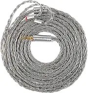Kinboofi 2.0m Long in Ear Monitor Cable,KBEAR ST24 Plus IEM Cable,5N OCC Silver-Plated HiFi Earphone Upgrade Wires,Earbud Headphone Replacement Extension Cord for Audiophile (2PIN 3.5, Grey, 2.0m)