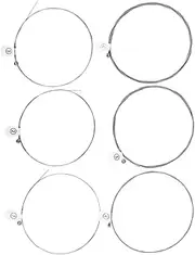 Totority Bass Replacement Accessory 6pcs Metal Bass Strings Nickel Steel Wrapped Lightweight and Easy to Use