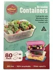 Applaud Reusable Food Containers Tableware 80 Pack Storage 750ml Aus Made