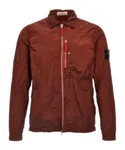 Stone Island Compass Patch Zip-Up Jacket XXL,M Bordeaux