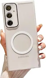 [Danglyld] Compatible with Galaxy A14 5G Magnetic Clear Case[Compatible with Magsafe] Transparent Slim Thin TPU Bumper Shockproof Camera Lens Protective Cover Phone Case for Samsung Galaxy A14 5G(Clear)