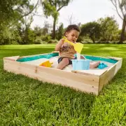 Kids Sandpit Wooden Play Large Outdoor Sand Pit Sand Box