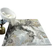 Catzon Modern Rug Fluffy Geometric Washable Non-slip Carpet for Living Room-J