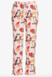 NEW PETER ALEXANDER AUTUMN OWL BAMBOO FLANNELETTE PJ PANTS POCKETS L RRP$79.95