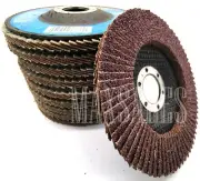 (Qty-10) 4-1/2" X 7/8" FLAP 80 GRIT WHEEL/SANDING DISC ALUMINUM OXIDE GRINDING