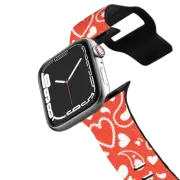 Apple Watch Series 1-3 (38mm) Impact Band Red Paisley Hearts