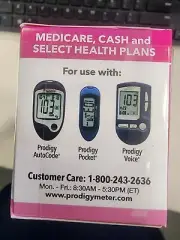 Prodigy No Coding Blood Glucose Test Strips 50 count box