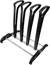 LOLIPPYY 2 Pair Boot Display Rack Organizer Freestanding Boot Holder for Entryway Multi Function Storage Shelf Design Space Saving Shoe Organizer