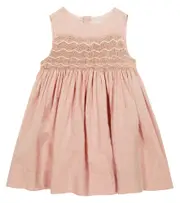 [Bonpoint] Bonpoint Anaya linen cotton and silk dress Y 6 pink