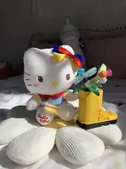 New Sanrio Colorful Hello Kitty Plush With Mini Pearl Bag Limited Edition 9”