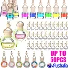 AU 10-50X Car Air Freshener Diffuser Empty Glass Bottle Hanging Perfume Ornament