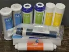1 Year Reverse Osmosis System Replacement Filter Set 8 Filters 50 GPD