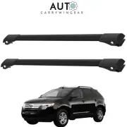 Roof Rack Cross Bars for Ford Edge 2007-2014 Aluminium Black 2Pcs