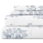 Becky Cameron Sheet Set Floral Full-Size Deep Pocket Flannel 4-Piece Light Blue
