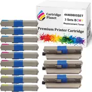 3 Sets BCMY Compatible Toner Cartridge for OKI 44469805 44469757 44469756 44469755 (3,500/2,000(BK/CMY) Pages) for OKI C310 C310dn C330 C330dn C331dn MC361 MC361dn MC362dn MC362dnw MC362w