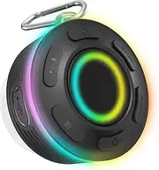 Portable Bluetooth Shower Speaker with Hi-Fi Stereo Sound,LED Lights, Suction Cup,Waterproof Design,Built-in Microphone,Hands-Free Calling,Perfect for Shower,Kitchens,Outdoor and Travel Use