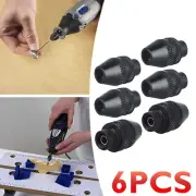 6x Keyless Chuck Quick Change Dremel Rotary Tool Drill Universal Accessories