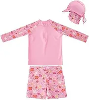 [Big Softies] BAig Softies Long Sleeve Rashie with Short & Hat - Starfish, Size 2