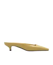 square-toe leather mules 40 Yellow