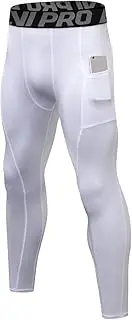 [LNJLVI] Men Leggings Sports Compression Running Tights Quick Dry Base Layer Bottom Training Pants