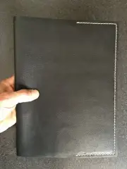Genuine Soft Black Leather Handmade Refillable Journal - wonderful gift idea!