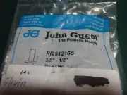 John Guest PI251216S Acetal Copolymer Adapter, 3/8" -1/2 " Tube to Hose Pk10