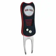 Boston Red Sox Switchblade Divot Tool with ball marker magnet attach