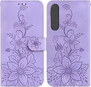 Compatible with Sony Xperia 5 VI Flip Kickstand Cover,Compatible with Sony Xperia 5 VI Card Slot Wallet Case Purple