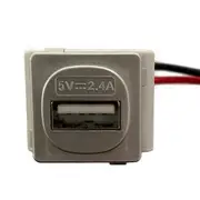 CROWN 5V 2.4A USB Mechanism Charge Socket Module Insert for Wall Plates GPO Silv