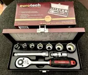 Eurotech Whitworth Socket Set 10 Piece 3/8in Drive BSW BSF Imperial 1/8" - 1/2"