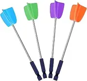 4 PCS Silicone Resin Mixer Paddles for Drill, Epoxy Mixer Attachment for Drill, Paint Mixer/Paint Stirrer for Mixing Resin, Epoxy, Silicone Molds(Gainsboro)