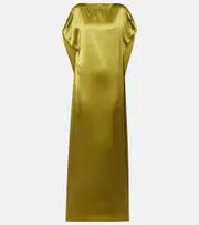 [Dries Van Noten] Dries Van Noten Silk-blend satin gown AU 10 green