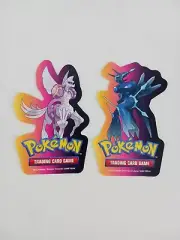 Set of 2 Pokemon Astral Radiance Dialga and Palkia 2022 Promo Stickers