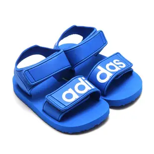 Adidas Beach Sandal 藍 童鞋 魔鬼氈 涼鞋 拖鞋 橡膠 BA7135