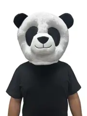 Plush Panda Bear Costume Animal Mask Mascot Head Halloween Christmas Party Co...