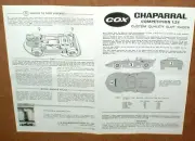 Cox Chaparral 1/24 Slot Car Racer Assembly Instruction Sheet Only PHOTOCOPY